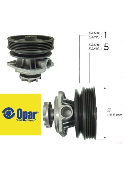 Devirdaim Su Pompası 1.4 1.6 - Fiat Tipo Tempra Tofaş Doğan Kartal S Sl Slx Şahin S Orijinal Opar