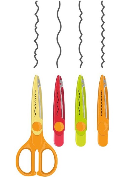 14930904 Zıgzag Kesimli Çocuk Makas + 3kalıp fiyatları