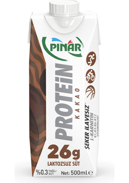 Protein Kakaolu Süt 500 ml x 5 Adet