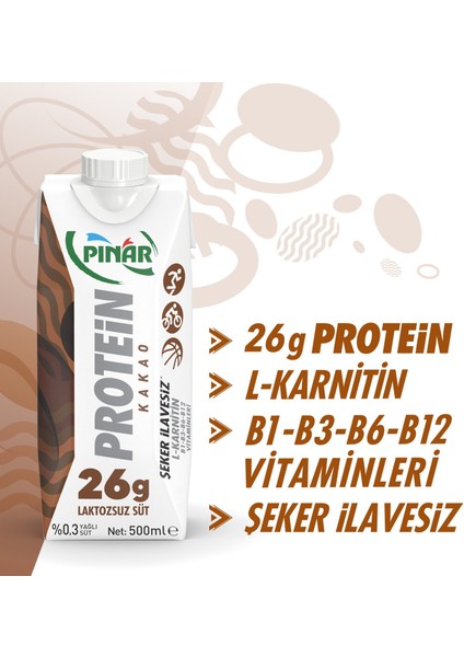 Protein Kakaolu Süt 500 ml x 5 Adet