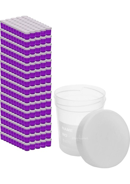 İdrar Numune Kabı 100 mL - Plastik Nonsteril Şişe - 750 Adetlik Toptan Set - Sızdırmaz Kapak