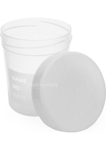 İdrar Numune Kabı 100 mL - Plastik Nonsteril Şişe - 750 Adetlik Toptan Set - Sızdırmaz Kapak