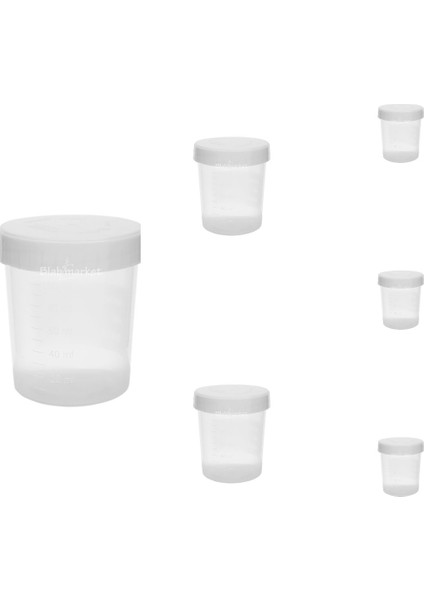 İdrar Numune Kabı 100 mL - Plastik Nonsteril Şişe - 750 Adetlik Toptan Set - Sızdırmaz Kapak