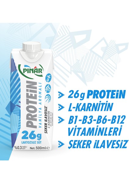 Protein Vanilya Aromalı Süt 500 ml x 5 Adet modelleri