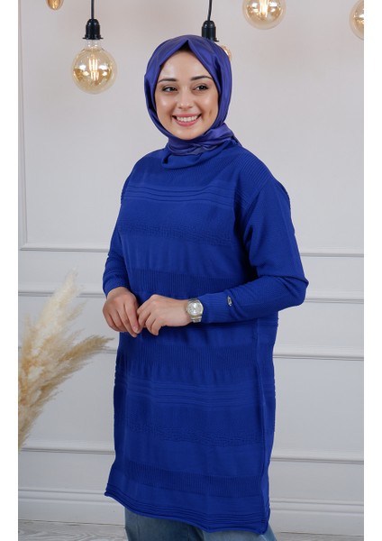 Triko Tunik MISS222 Saks Mavi