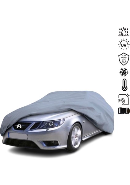 Saab 9-3 Station Wagon Araba Brandası Su Geçirmez Miflonlu 4 Mevsim Kullanıma Uygun
