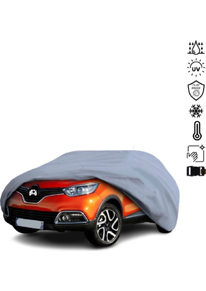 Renault Captur (2013-2019) Araba Brandası Su Geçirmez Miflonlu 4 Mevsim Kullanıma Uygun