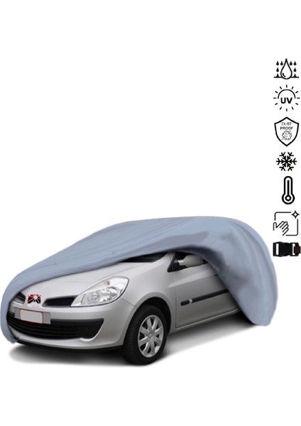 Renault Clio 3 Hb (2005-2013) Araba Brandası Su Geçirmez Miflonlu 4 Mevsim Kullanıma Uygun