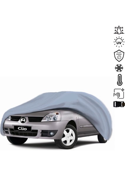 Renault Symbol 2 (2008-2012) Araba Brandası Su Geçirmez Miflonlu 4 Mevsim Kullanıma Uygun