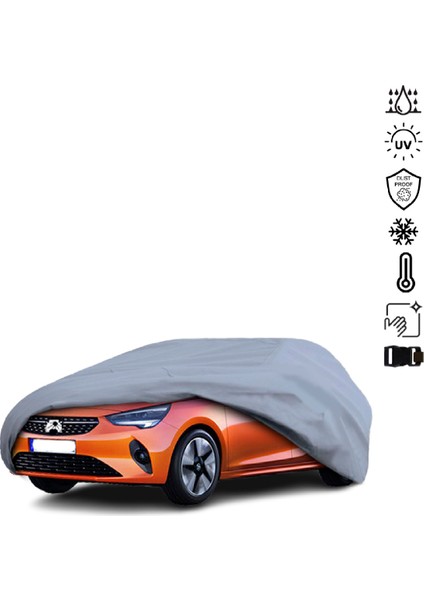 Opel Corsa E 5-Door (2014-2019) Araba Brandası Su Geçirmez Miflonlu 4 Mevsim Kullanıma Uygun