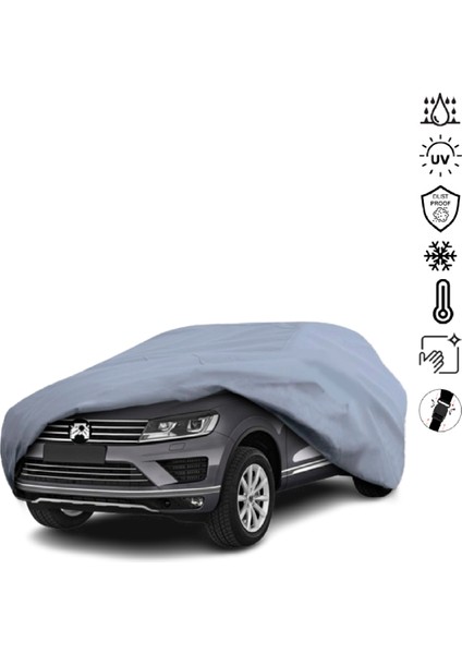 Volkswagen Touareg 2 7p (2010-2018) Araba Brandası Su Geçirmez Miflonlu 4 Mevsim Kullanıma Uygun