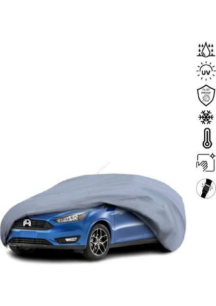 Ford Focus 3 Hatchback (2010-2018) Araba Brandası Su Geçirmez Miflonlu 4 Mevsim Kullanıma Uygun