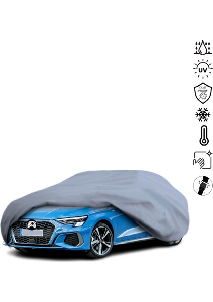 Audı A3 Hatchback 8y (2020-) Araba Brandası Su Geçirmez Miflonlu 4 Mevsim Kullanıma Uygun