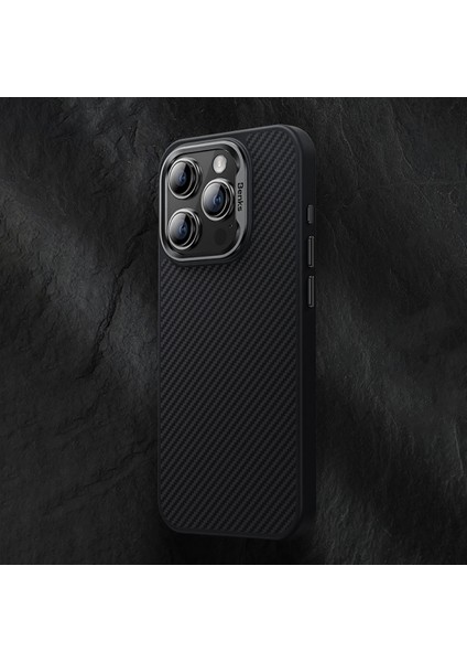 iPhone 15 Pro Uyumlu Kılıf Karbon Fiber Magsafe Şarj Özellikli Benks Hybrid Armorpro 600D Kevlar indirimleri
