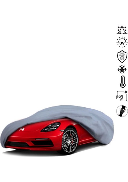 Porsche 718 (982) Araba Brandası Su Geçirmez Miflonlu 4 Mevsim Kullanıma Uygun