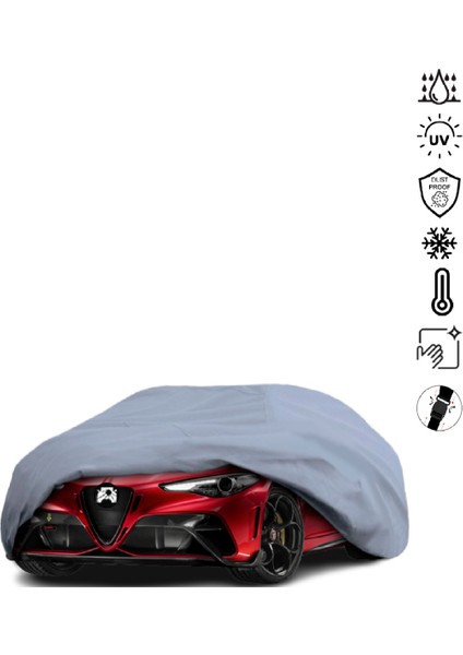 Alfa Romeo Giulia Sedan Araba Brandası 2016- Araba Brandası Su Geçirmez Miflonlu 4 Mevsim Kullanıma Uygun