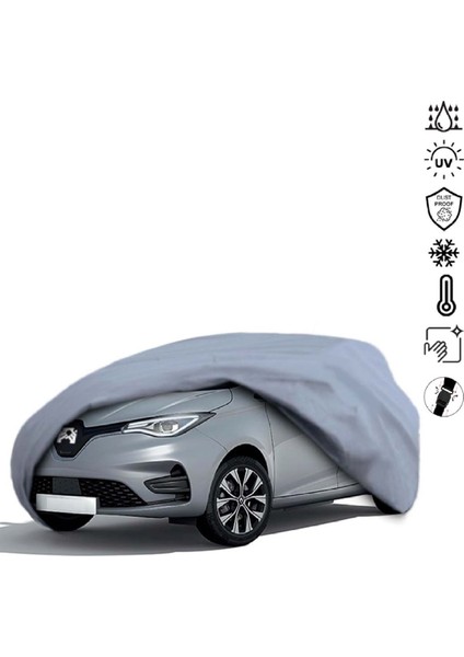 Renault Zoe 1 (2012-) Araba Brandası Su Geçirmez Miflonlu 4 Mevsim Kullanıma Uygun