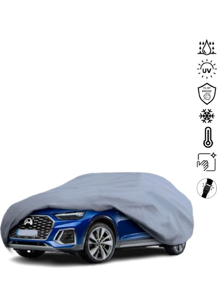 Audi Q5 Suv (2020-) Araba Brandası Su Geçirmez Miflonlu 4 Mevsim Kullanıma Uygun