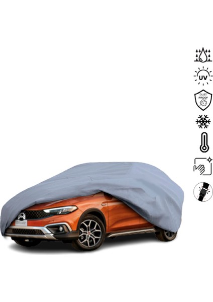 Fiat Egea Cross (2020-) Araba Brandası Su Geçirmez Miflonlu 4 Mevsim Kullanıma Uygun