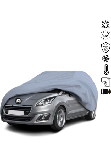 Peugeot 5008 1 (2009-2017) Araba Brandası Su Geçirmez Miflonlu 4 Mevsim Kullanıma Uygun
