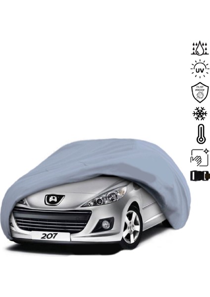 Peugeot 207 Sw (2007-2013) Araba Brandası Su Geçirmez Miflonlu 4 Mevsim Kullanıma Uygun