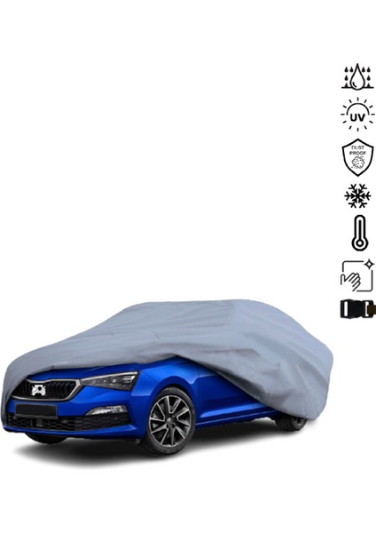 Skoda Rapid Sedan Araba Brandası Su Geçirmez Miflonlu 4 Mevsim Kullanıma Uygun