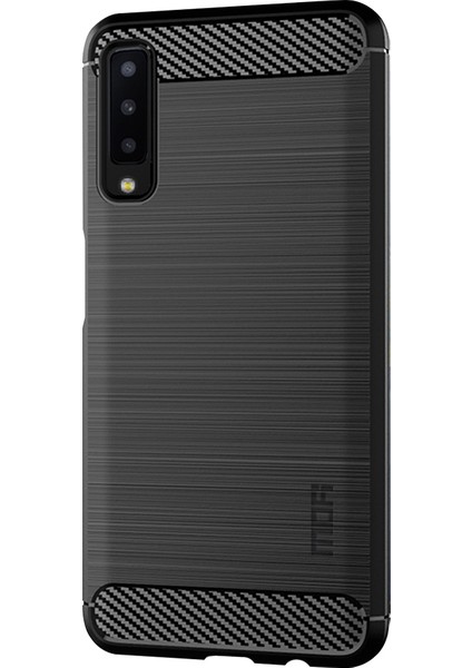 Samsung Galaxy A7 Için Karbon Fiber Doku Fırçalanmış Tpu Geri Kasa - Siyah (Yurt Dışından) fiyatları