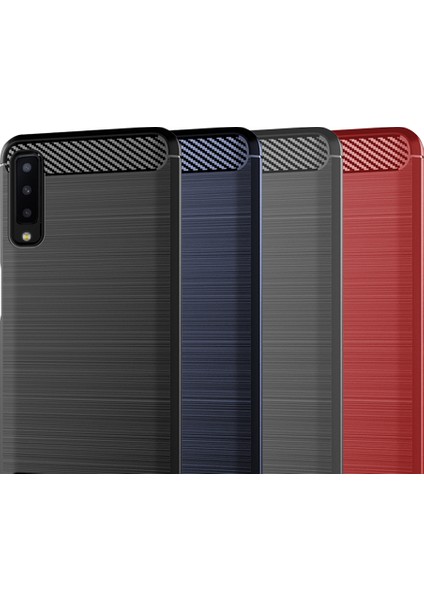 Samsung Galaxy A7 Için Karbon Fiber Doku Fırçalanmış Tpu Geri Kasa - Siyah (Yurt Dışından) fırsatları