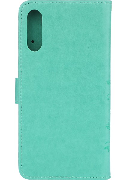 Samsung Galaxy A50/A50S/A30'LAR Için Kelebek Çiçek Deri Cüzdan Kılıfı - Yeşil (Yurt Dışından) fiyatları