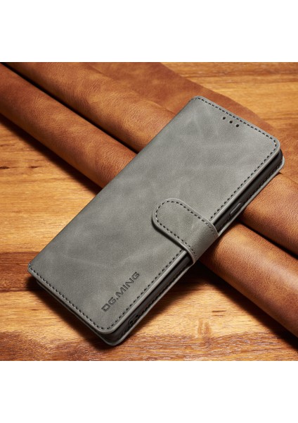 Samsung Galaxy Note9 Sm -N960 Için Retro Style Cüzdan Deri Stand Kılıfı - Gri (Yurt Dışından)