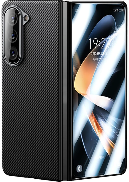 Galaxy Z Fold 5 Uyumlu Benks Combo 3lü Aksesuar Set 600D Kevlar Kapak Ekran Koruyucu Lens Koruyucu