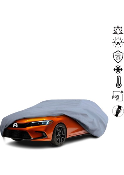 Honda Civic 11 Sedan (2021-) Araba Brandası Su Geçirmez Miflonlu 4 Mevsim Kullanıma Uygun