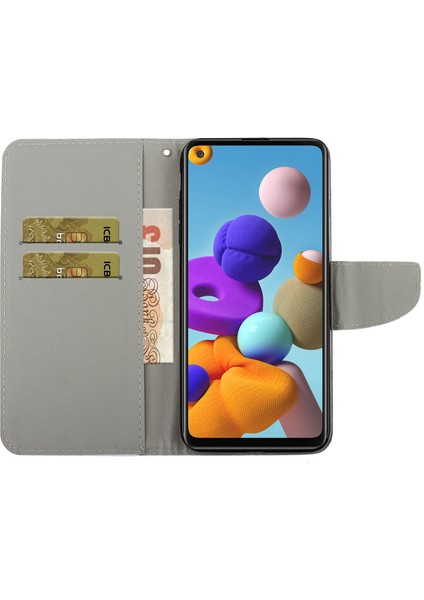 Desen Baskı Çapraz Doku Deri Cüzdan Kılıfı Samsung Galaxy A51 5g-Do Telefonuma Dokunmuyor (Yurt Dışından) modelleri