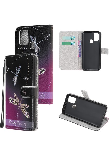 Mermer Doku Koruması Temperli Cam+Pc+Tpu Samsung Galaxy A91/S10 Lite-White Için (Yurt Dışından)