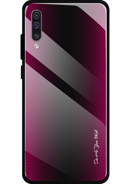 Samsung Galaxy A50/A50S/A30'LAR Için Karbon Fiber Doku Cam Geri+Tpu Hibrit Kılıf - (Yurt Dışından)