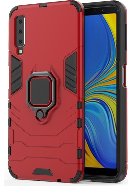 Samsung Galaxy A7 Için Serin Koruma Tutucu Kickstand Pc Tpu Hibrid Kapak - Kırmızı (Yurt Dışından) fiyatları