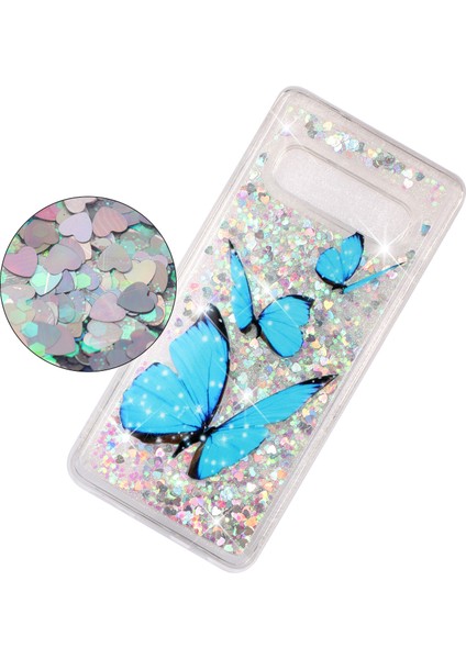 Samsung Galaxy S10 Için Dinamik Glitter Powder Pulinler Desenli Tpu Geri Kılıf - Blue (Yurt Dışından) modelleri