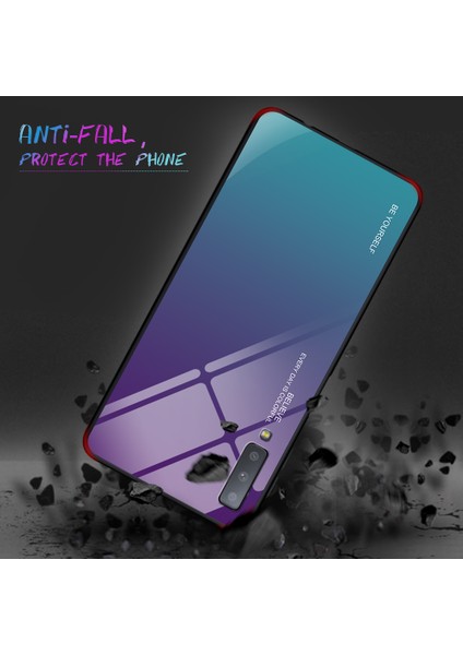 Samsung Galaxy A7 Için Gradyan Renk Cam+Pc+Tpu Hibrit Kılıf - Mor/mavi (Yurt Dışından) modelleri