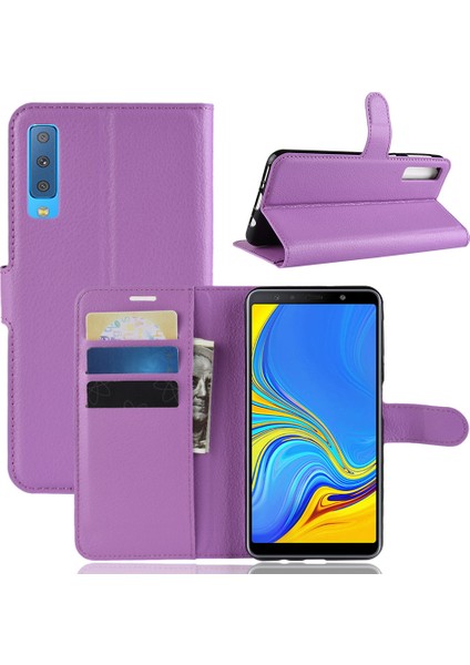 Seashell Digital Samsung Galaxy A7 Için Cüzdan Stand Tasarım - Mor (Yurt Dışından)