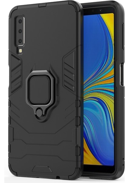 Samsung Galaxy A7 Için Serin Koruma Tutucu Kickstand Pc Tpu Hibrit Kılıf - Siyah (Yurt Dışından) fiyatları