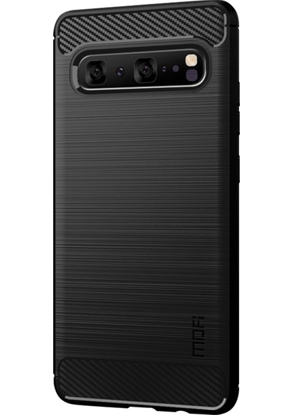 Samsung Galaxy S10 5g Için Karbon Fiber Doku Fırçalanmış Tpu Telefon Kabuğu - Siyah (Yurt Dışından) fiyatları