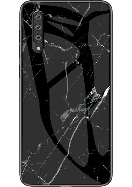 Samsung Galaxy A50/A50S/A30'LAR Için Mermer Tahıl Deseni Temperli Cam Pc+Tpu Telefon Kabuğu - Siyah (Yurt Dışından) fiyatları