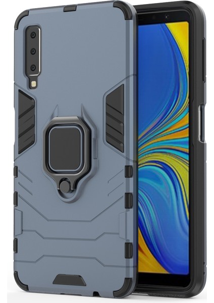 Samsung Galaxy A7 Için Serin Koruma Halka Tutucu Kickstand Plastik Tpu Kombo Kabuğu - Mavi (Yurt Dışından) fiyatları