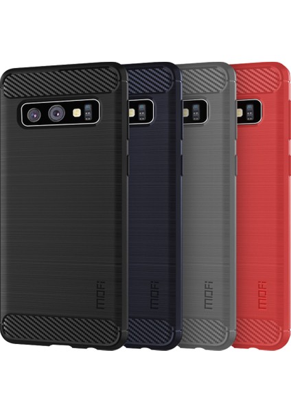 Samsung Galaxy S10 Için Karbon Fiber Doku Fırçalanmış Tpu Kasası - Siyah (Yurt Dışından) fiyatları
