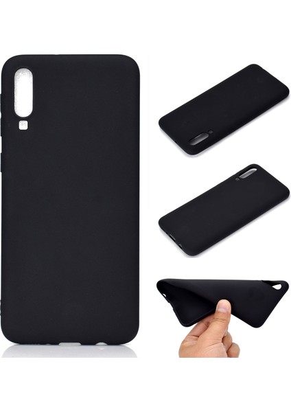 Samsung Galaxy A70 Için Yumuşak Buzlu Tpu Kılıfı - Siyah (Yurt Dışından)