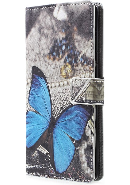 Desen Baskı Cüzdan Deri Stand Samsung Galaxy Note 9 - Mavi Için Cep Telefonu Kapağı (Yurt Dışından) fiyatları