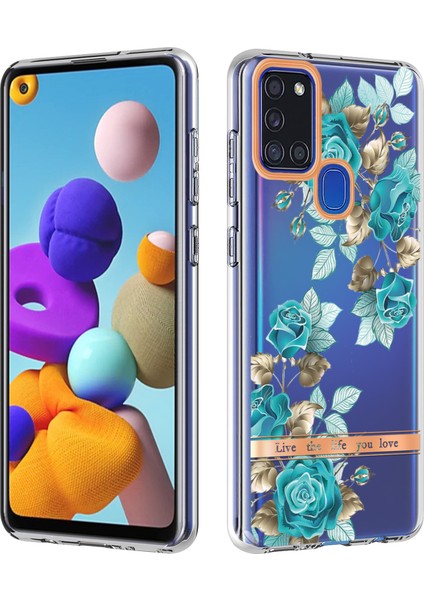 Samsung Galaxy A91/S10 Lite-Gold/pink Için Gradent Renk Temsilli Cam+Pc+Tpu Hibrid Telefon Kılıfı (Yurt Dışından)