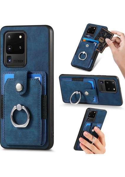 Samsung Galaxy A21S Için Deri Deri Cüzdan Stand Kılıfı (Yurt Dışından)