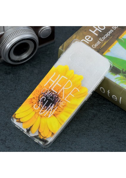 Samsung Galaxy S10 Için Desen Baskı Yumuşak Tpu Arka Kapak - Ayçiçeği (Yurt Dışından)