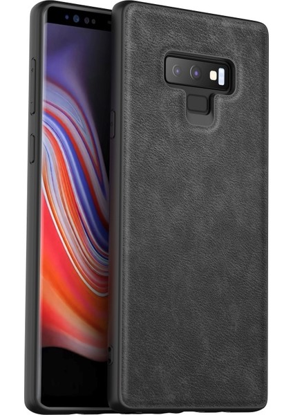 Samsung Galaxy Için Note9 N960 Retro Telefon Kılıf Anti -Drop Pu Deri+Tpu+Pc Koruyucu Kapak - Siyah (Yurt Dışından)
